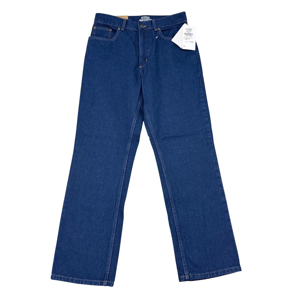 LL Bean Jeans Womens Size 10 Original Fit Straight Leg Rinsed Wash NEW